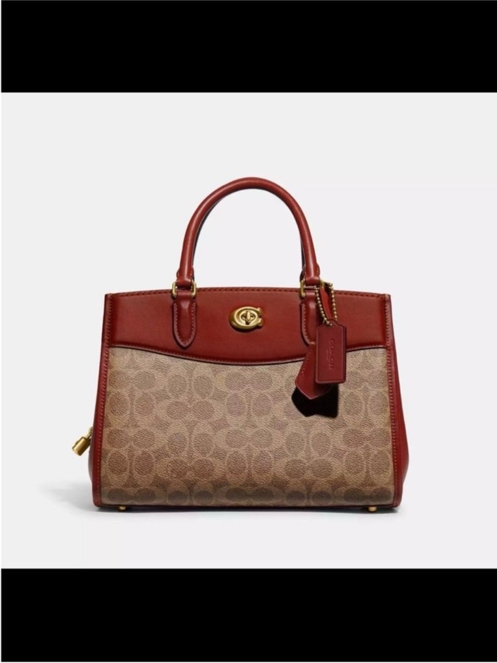 Coach Brooklyn Carryall in Acorn with Gold Hardware. Like New With Tag. CE733. - Picture 7 of 14